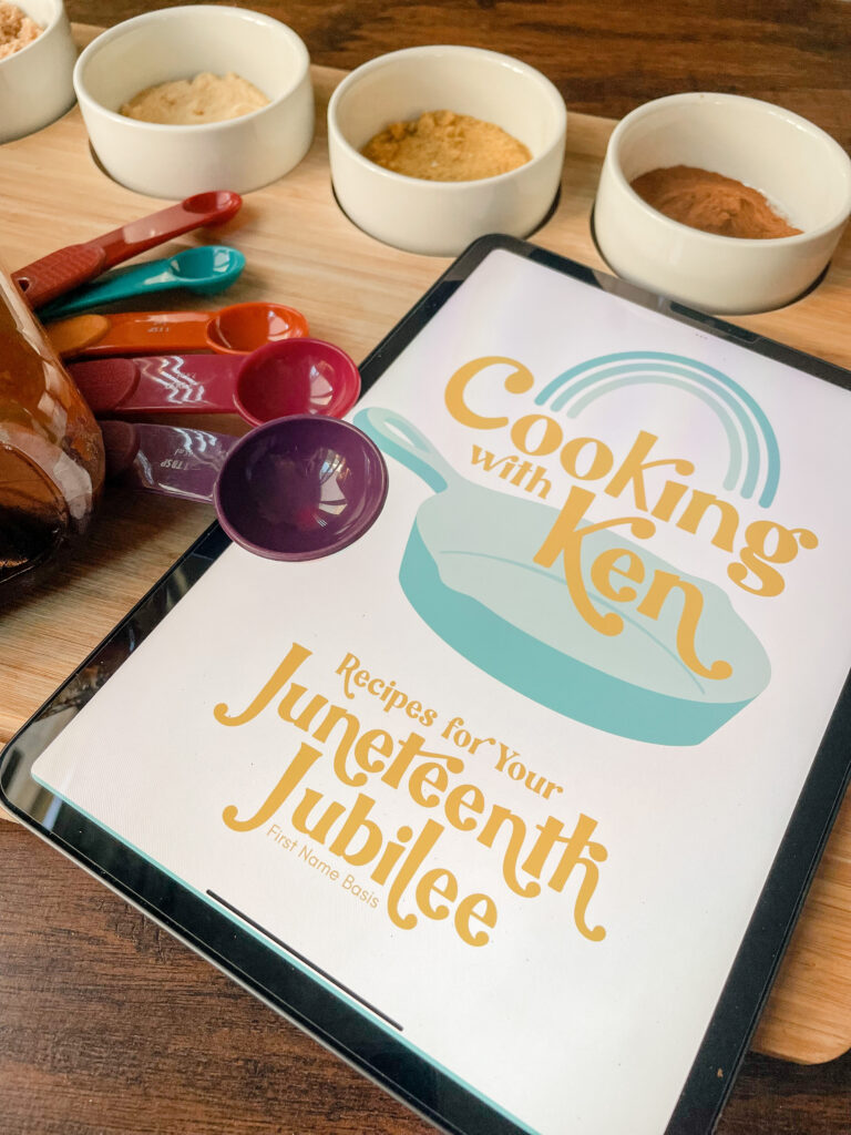 First Name Basis Juneteenth Jubilee recipe book with spices
