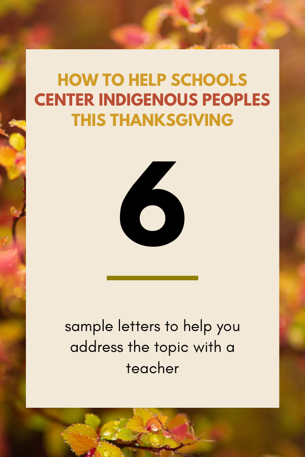 6 sample letters to send teachers about Thanksgiving